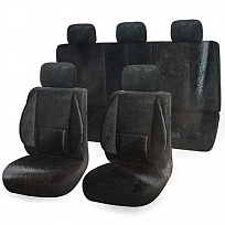 Чехлы сиденья SKYWAY Protect Plus-10 вельвет 11пр черный